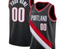 Portland Trail Blazers Nike 2021/22 Diamond Swingman Custom Jersey - Icon Edition - Black