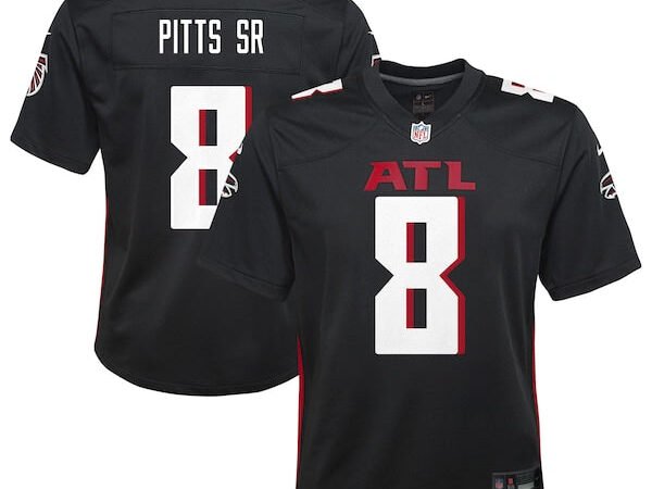 Kyle Pitts Sr. Atlanta Falcons Nike Youth Team Game Jersey - Black
