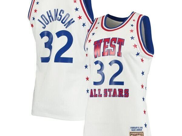 Magic Johnson Los Angeles Lakers 1983 NBA All-Star Game Hardwood Classics Authentic Jersey - White