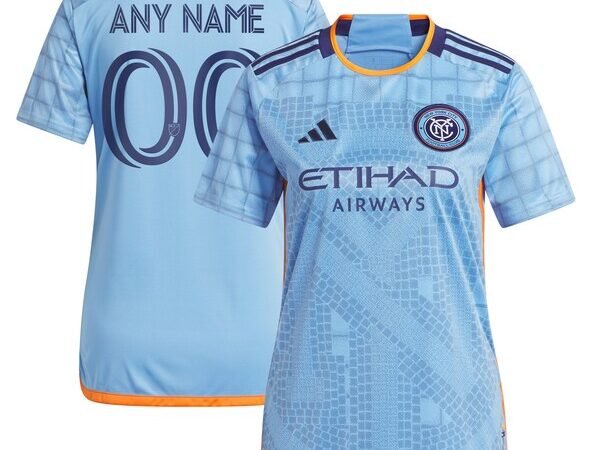 New York City FC adidas Women's 2024 The Interboro Kit Replica Custom Jersey - Light Blue