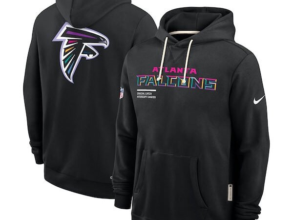Atlanta Falcons Nike 2025 NFL Crucial Catch Sideline Standard Issue Dri-FIT Hoodie - Black