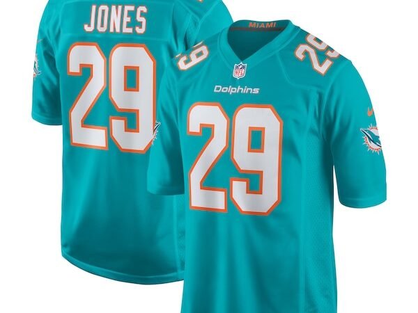 Brandon Jones Miami Dolphins Nike Team Game Jersey - Aqua