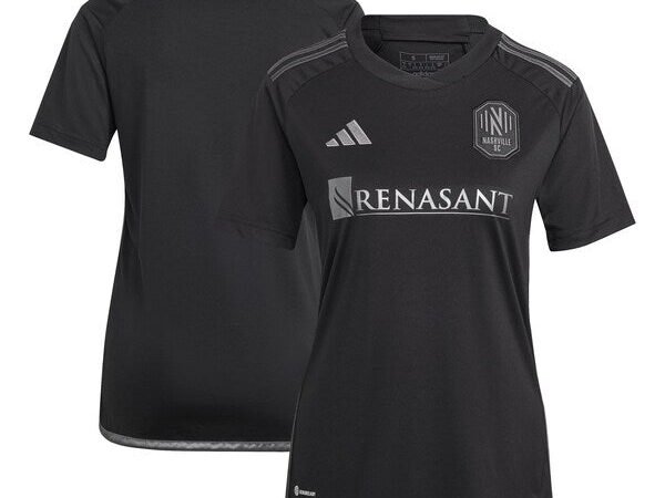 Nashville SC adidas Women's 2024 Man In Black Kit Replica Jersey - Black