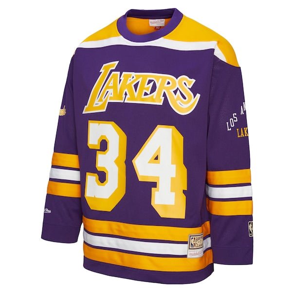 Shaquille O'Neal Los Angeles Lakers Unisex Maxxed Out Fashion Hockey Jersey - Purple