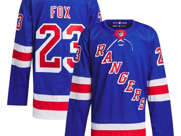 Adam Fox New York Rangers adidas Home Primegreen Authentic Pro Player Jersey - Blue
