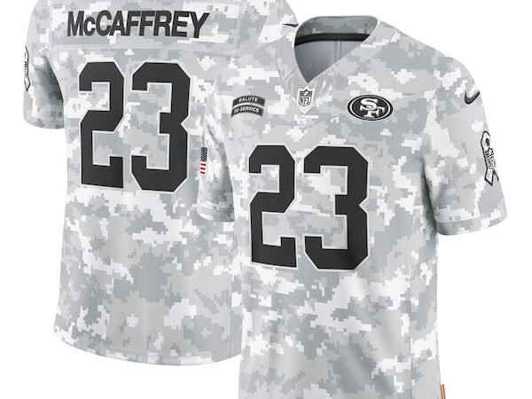 Christian McCaffrey San Francisco 49ers Nike 2024 Salute to Service Limited Jersey - Arctic Camo