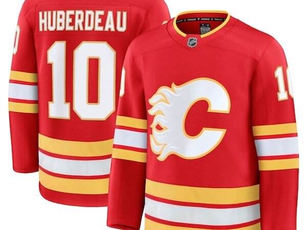 Jonathan Huberdeau Calgary Flames Home Premium Jersey - Red/Black