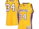 Shaquille O'Neal Los Angeles Lakers 2000 NBA Finals Hardwood Classics Authentic Jersey - Gold