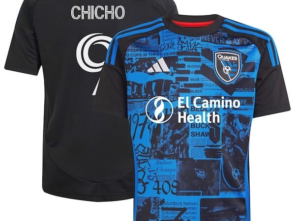Cristian Arango San Jose Earthquakes adidas Youth 2025 Headliner Replica Player Jersey - Black