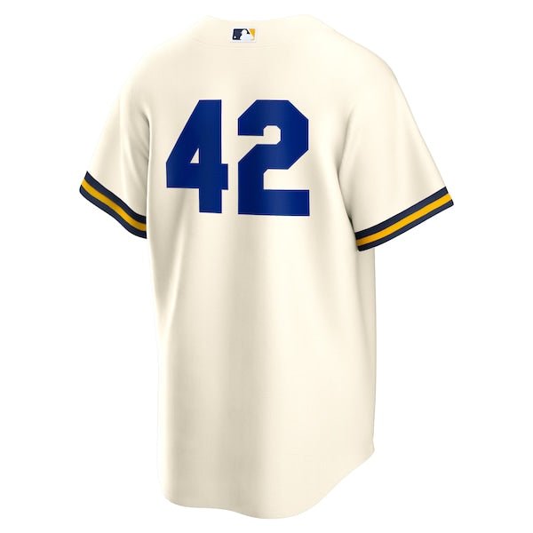 Milwaukee Brewers Nike Home 2025 Jackie Robinson Day Replica Jersey - Cream