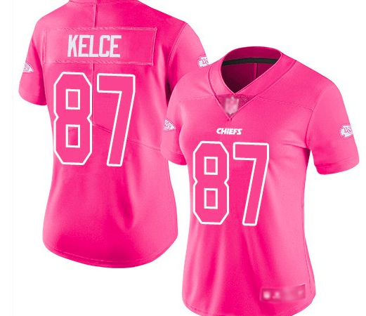 Travis Kelce Kansas City Chiefs Nike Women's Game Jersey - Pink
