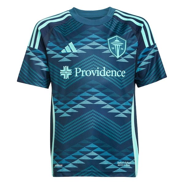 Seattle Sounders FC adidas Youth 2025 The Salish Sea Kit Replica Custom Jersey - Blue