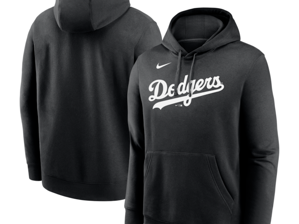 Los Angeles Dodgers Nike Logo Club Fleece Hoodie - Black