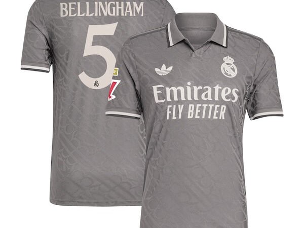 Jude Bellingham Los Merengues adidas Originals 2024/25 Third Authentic Player Jersey - Charcoal