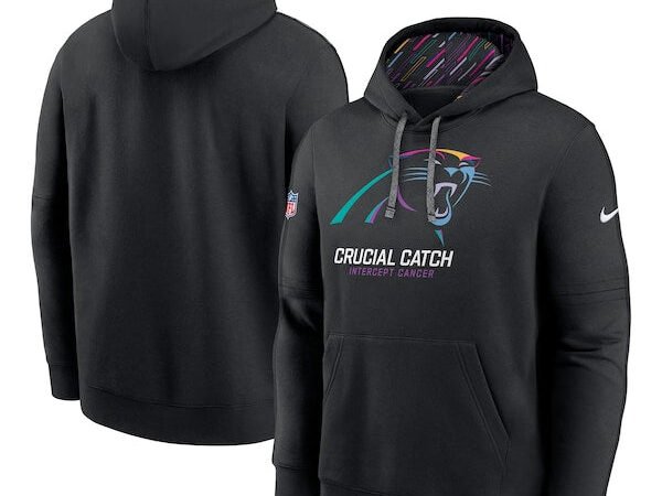 Carolina Panthers Nike 2024 NFL Crucial Catch Club Pullover Hoodie - Black