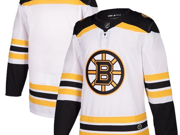 Boston Bruins adidas Away Authentic Blank Jersey - White